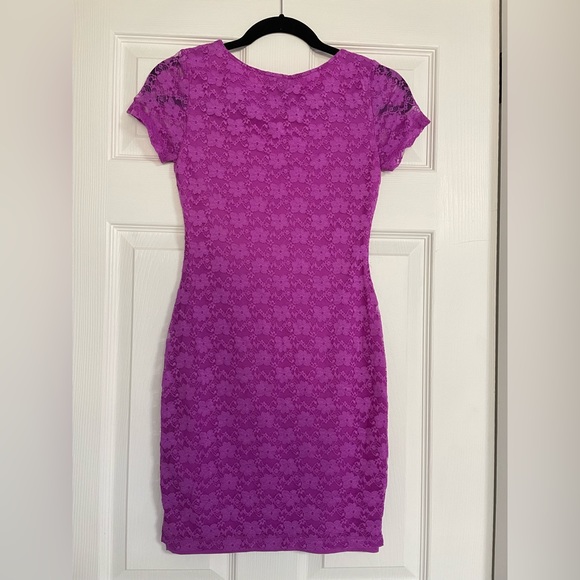 H&M Purple Lace Mini Dress - Picture 3 of 4